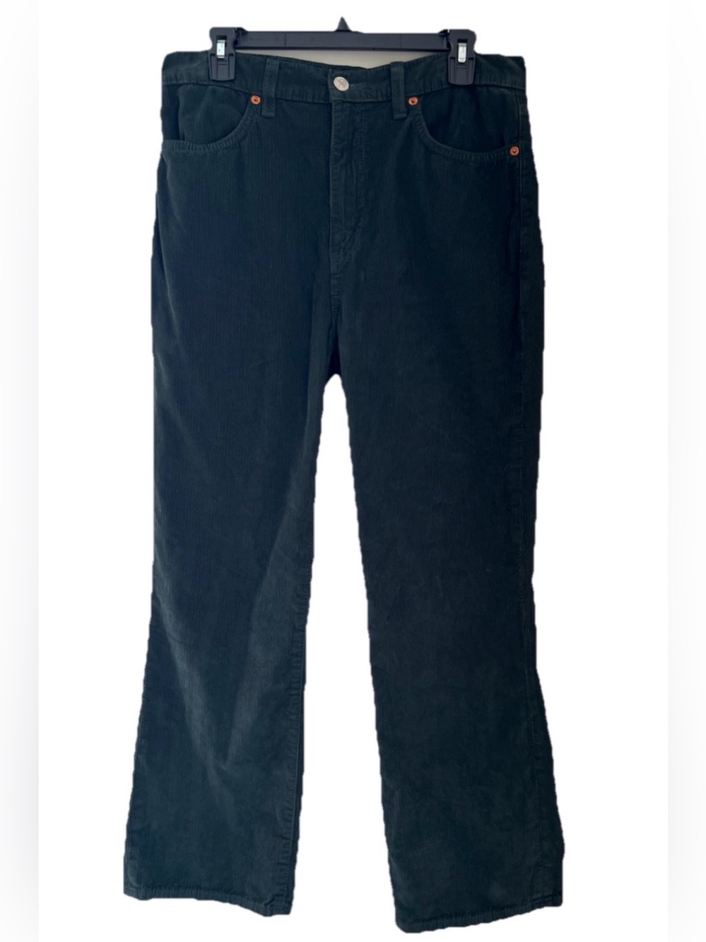 RE/DONE Washed Dark Moss 70’s Loose Flare Corduroy Pants Women’s 30 Green Mexico